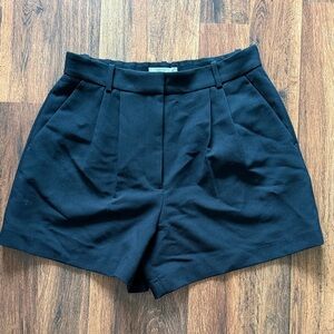 Abercrombie & Fitch Sloane Black High-Waist Pleated Women's Shorts